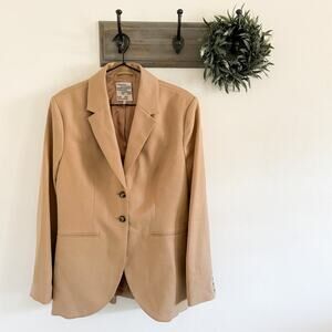 NEW Baum und Pferdgarten Camel Two Button Twill Blazer 42 / US 12